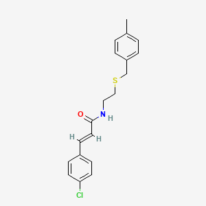 molecular formula C19H20ClNOS B4798845 3-(4-chlorophenyl)-N-{2-[(4-methylbenzyl)thio]ethyl}acrylamide 