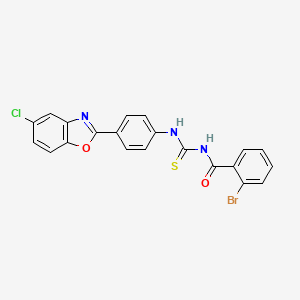 2-bromo-N-({[4-(5-chloro-1,3-benzoxazol-2-yl)phenyl]amino}carbonothioyl)benzamide