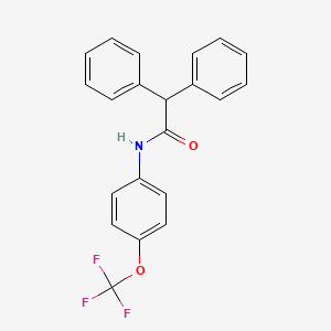 molecular formula C21H16F3NO2 B4798890 2,2-Diphenyl-N-(4-(trifluoromethoxy)phenyl)ethanamide CAS No. 6129-84-6