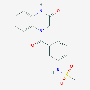 N-{3-[(3-oxo-3,4-dihydro-1(2H)-quinoxalinyl)carbonyl]phenyl}methanesulfonamide