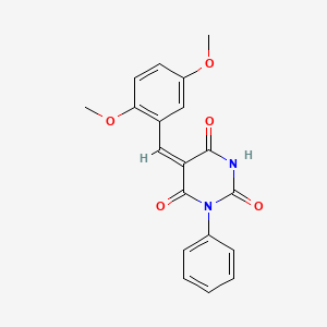 5-[(2,5-dimethoxyphenyl)methylidene]-1-phenyl-1,3-diazinane-2,4,6-trione