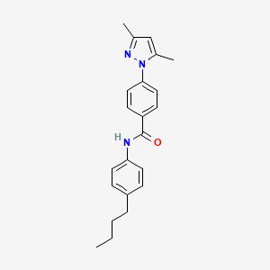 N-(4-butylphenyl)-4-(3,5-dimethyl-1H-pyrazol-1-yl)benzamide