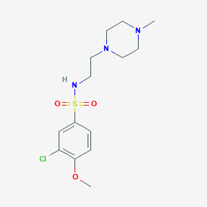 3-chloro-4-methoxy-N-[2-(4-methyl-1-piperazinyl)ethyl]benzenesulfonamide