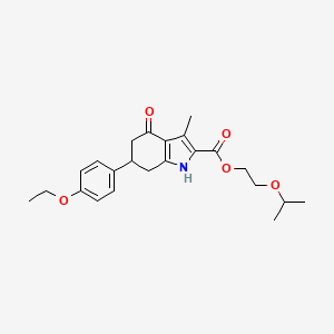 2-(propan-2-yloxy)ethyl 6-(4-ethoxyphenyl)-3-methyl-4-oxo-4,5,6,7-tetrahydro-1H-indole-2-carboxylate