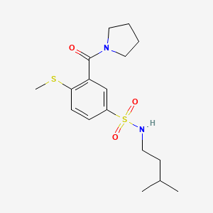 N-(3-methylbutyl)-4-(methylthio)-3-(1-pyrrolidinylcarbonyl)benzenesulfonamide