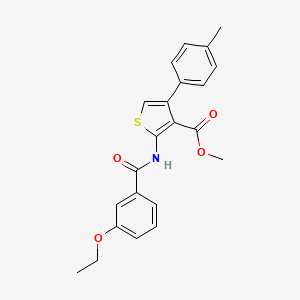 molecular formula C22H21NO4S B4799037 METHYL 2-(3-ETHOXYBENZAMIDO)-4-(4-METHYLPHENYL)THIOPHENE-3-CARBOXYLATE 