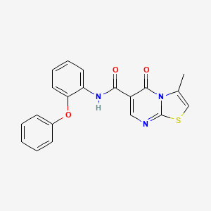 molecular formula C20H15N3O3S B4799042 3-methyl-5-oxo-N-(2-phenoxyphenyl)-5H-[1,3]thiazolo[3,2-a]pyrimidine-6-carboxamide 