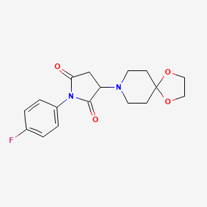 3-(1,4-Dioxa-8-azaspiro[4.5]dec-8-yl)-1-(4-fluorophenyl)pyrrolidine-2,5-dione