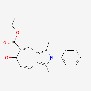 molecular formula C20H19NO3 B4799128 ethyl 1,3-dimethyl-6-oxo-2-phenyl-2,6-dihydrocyclohepta[c]pyrrole-5-carboxylate 