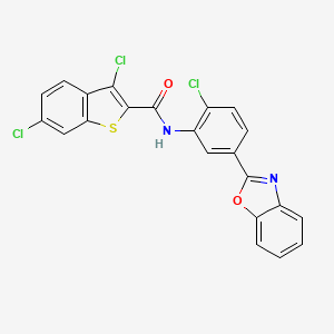 N-[5-(1,3-benzoxazol-2-yl)-2-chlorophenyl]-3,6-dichloro-1-benzothiophene-2-carboxamide