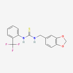 1-(1,3-Benzodioxol-5-ylmethyl)-3-[2-(trifluoromethyl)phenyl]thiourea