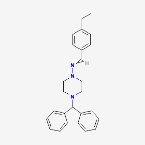 N-(4-ethylbenzylidene)-4-(9H-fluoren-9-yl)-1-piperazinamine