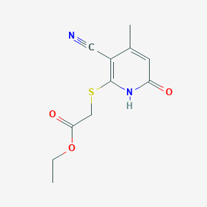 molecular formula C11H12N2O3S B4799233 ethyl [(3-cyano-4-methyl-6-oxo-1,6-dihydro-2-pyridinyl)thio]acetate 