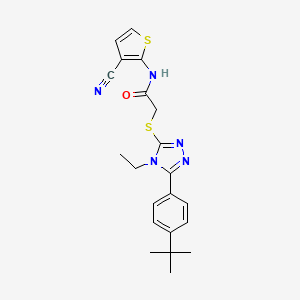 N-(3-CYANO-2-THIENYL)-2-({4-ETHYL-5-[4-(2-METHYL-2-PROPANYL)PHENYL]-4H-1,2,4-TRIAZOL-3-YL}SULFANYL)ACETAMIDE