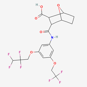 3-{[3-(2,2,3,3-Tetrafluoropropoxy)-5-(2,2,2-trifluoroethoxy)phenyl]carbamoyl}-7-oxabicyclo[2.2.1]heptane-2-carboxylic acid