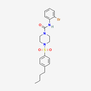 N-(2-bromophenyl)-4-[(4-butylphenyl)sulfonyl]-1-piperazinecarboxamide