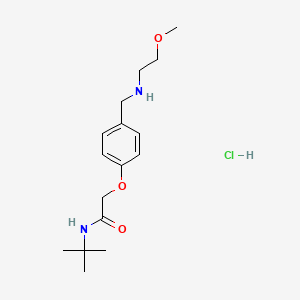 N-tert-butyl-2-[4-[(2-methoxyethylamino)methyl]phenoxy]acetamide;hydrochloride