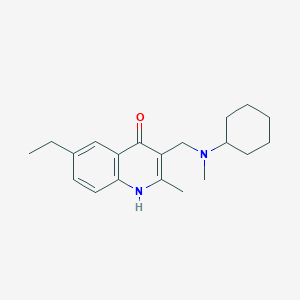 3-[[cyclohexyl(methyl)amino]methyl]-6-ethyl-2-methyl-1H-quinolin-4-one