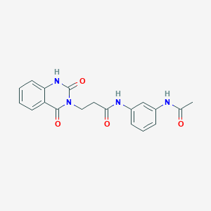 molecular formula C19H18N4O4 B4799420 N-[3-(acetylamino)phenyl]-3-(2-hydroxy-4-oxoquinazolin-3(4H)-yl)propanamide 