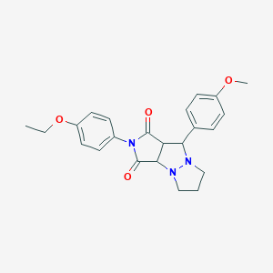 molecular formula C23H25N3O4 B479943 2-(4-ethoxyphenyl)-9-(4-methoxyphenyl)tetrahydro-5H-pyrazolo[1,2-a]pyrrolo[3,4-c]pyrazole-1,3(2H,3aH)-dione CAS No. 495402-83-0
