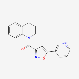 molecular formula C18H15N3O2 B4799445 1-{[5-(3-pyridinyl)-3-isoxazolyl]carbonyl}-1,2,3,4-tetrahydroquinoline 