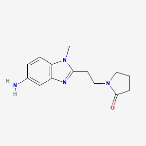 1-[2-(5-amino-1-methyl-1H-benzimidazol-2-yl)ethyl]-2-pyrrolidinone