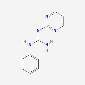 molecular formula C11H11N5 B4799478 1-Phenyl-3-pyrimidin-2-ylguanidine 