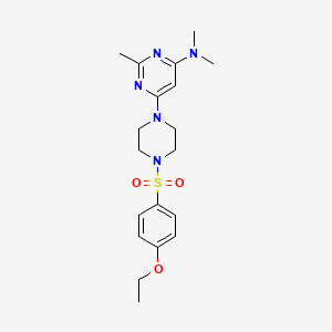 molecular formula C19H27N5O3S B4799493 6-[4-(4-Ethoxybenzenesulfonyl)piperazin-1-YL]-N,N,2-trimethylpyrimidin-4-amine 