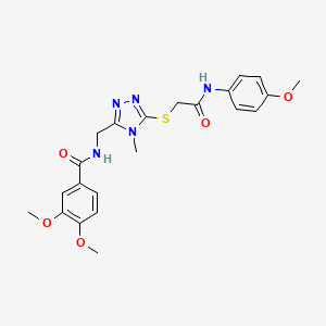 3,4-dimethoxy-N-{[5-({2-[(4-methoxyphenyl)amino]-2-oxoethyl}sulfanyl)-4-methyl-4H-1,2,4-triazol-3-yl]methyl}benzamide