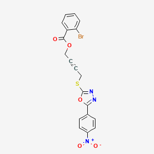 4-{[5-(4-nitrophenyl)-1,3,4-oxadiazol-2-yl]thio}-2-butyn-1-yl 2-bromobenzoate