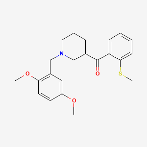 molecular formula C22H27NO3S B4799525 [1-(2,5-dimethoxybenzyl)-3-piperidinyl][2-(methylthio)phenyl]methanone 