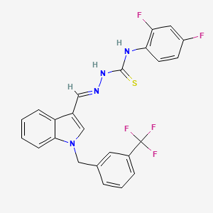 molecular formula C24H17F5N4S B4799539 1-[3-(trifluoromethyl)benzyl]-1H-indole-3-carbaldehyde N-(2,4-difluorophenyl)thiosemicarbazone 