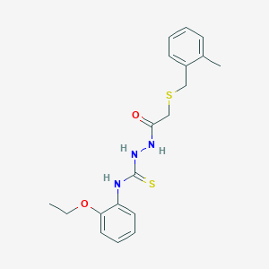 N-(2-ethoxyphenyl)-2-{[(2-methylbenzyl)thio]acetyl}hydrazinecarbothioamide