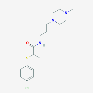 2-[(4-chlorophenyl)thio]-N-[3-(4-methyl-1-piperazinyl)propyl]propanamide