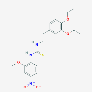 molecular formula C20H25N3O5S B4799596 N-[2-(3,4-diethoxyphenyl)ethyl]-N'-(2-methoxy-4-nitrophenyl)thiourea 