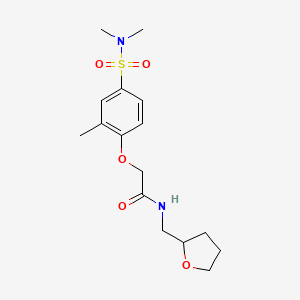 2-[4-(DIMETHYLSULFAMOYL)-2-METHYLPHENOXY]-N-[(OXOLAN-2-YL)METHYL]ACETAMIDE