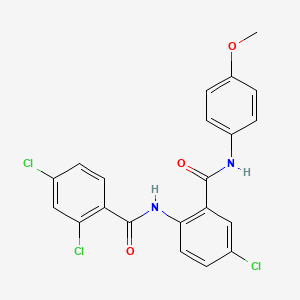 2,4-dichloro-N-{4-chloro-2-[(4-methoxyphenyl)carbamoyl]phenyl}benzamide