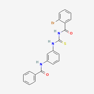 molecular formula C21H16BrN3O2S B4799638 N-({[3-(benzoylamino)phenyl]amino}carbonothioyl)-2-bromobenzamide 