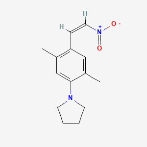 molecular formula C14H18N2O2 B4799651 1-[2,5-dimethyl-4-[(Z)-2-nitroethenyl]phenyl]pyrrolidine 