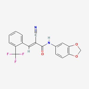 N-1,3-benzodioxol-5-yl-2-cyano-3-[2-(trifluoromethyl)phenyl]acrylamide