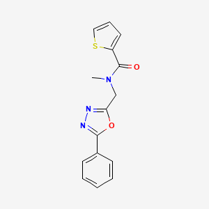 N-methyl-N-[(5-phenyl-1,3,4-oxadiazol-2-yl)methyl]-2-thiophenecarboxamide