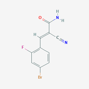 (2E)-3-(4-bromo-2-fluorophenyl)-2-cyanoprop-2-enamide