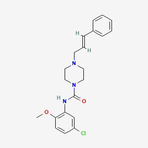 molecular formula C21H24ClN3O2 B4799697 N-(5-chloro-2-methoxyphenyl)-4-[(2E)-3-phenylprop-2-en-1-yl]piperazine-1-carboxamide 