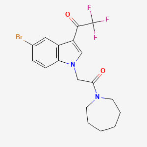 1-{1-[2-(AZEPAN-1-YL)-2-OXOETHYL]-5-BROMO-1H-INDOL-3-YL}-2,2,2-TRIFLUOROETHAN-1-ONE