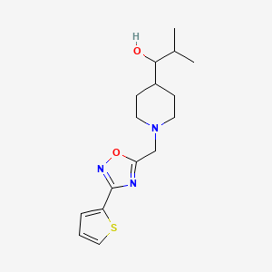 2-methyl-1-(1-{[3-(2-thienyl)-1,2,4-oxadiazol-5-yl]methyl}-4-piperidinyl)-1-propanol