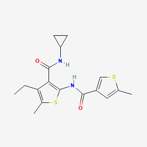 N-CYCLOPROPYL-4-ETHYL-5-METHYL-2-(5-METHYLTHIOPHENE-3-AMIDO)THIOPHENE-3-CARBOXAMIDE