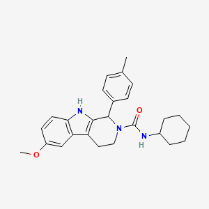 N-cyclohexyl-6-methoxy-1-(4-methylphenyl)-1,3,4,9-tetrahydro-2H-beta-carboline-2-carboxamide