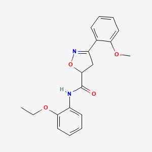 N~5~-(2-ETHOXYPHENYL)-3-(2-METHOXYPHENYL)-4,5-DIHYDRO-5-ISOXAZOLECARBOXAMIDE