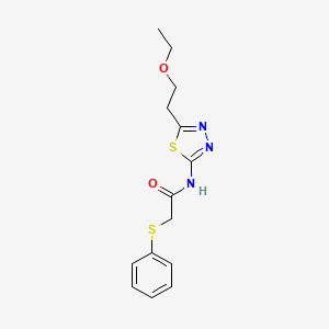 N-[5-(2-ethoxyethyl)-1,3,4-thiadiazol-2-yl]-2-(phenylthio)acetamide