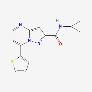 N-cyclopropyl-7-(2-thienyl)pyrazolo[1,5-a]pyrimidine-2-carboxamide